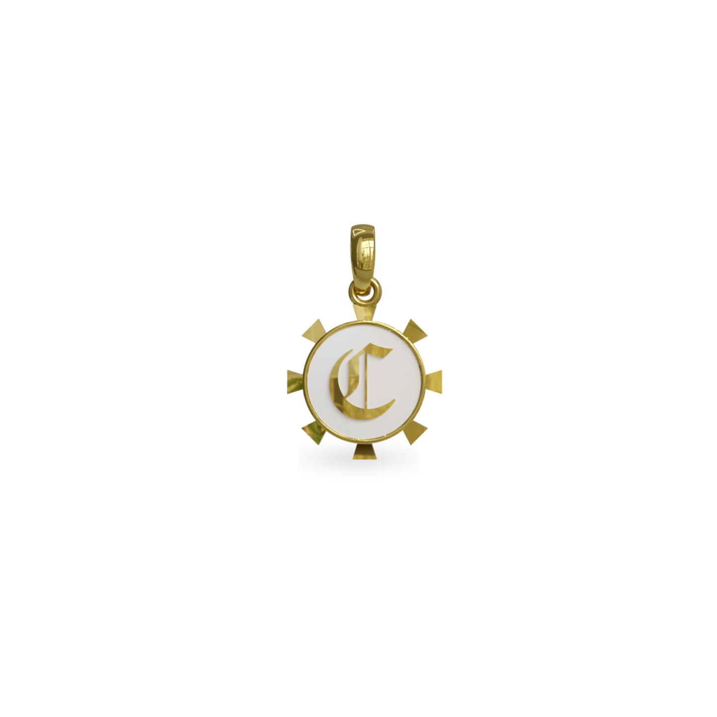 Mini Vessel Charm with Old English Initial